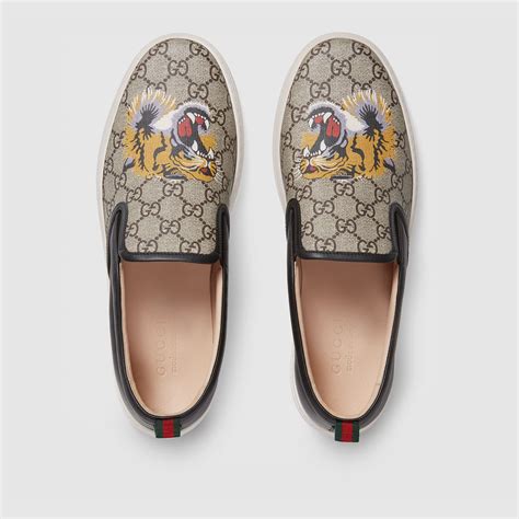 gucci tan slip ons